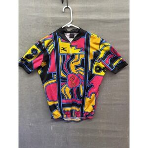 Vintage Giordana Cycling Shirt Mens Large Multicolor Abstract Graphic Italy 90s